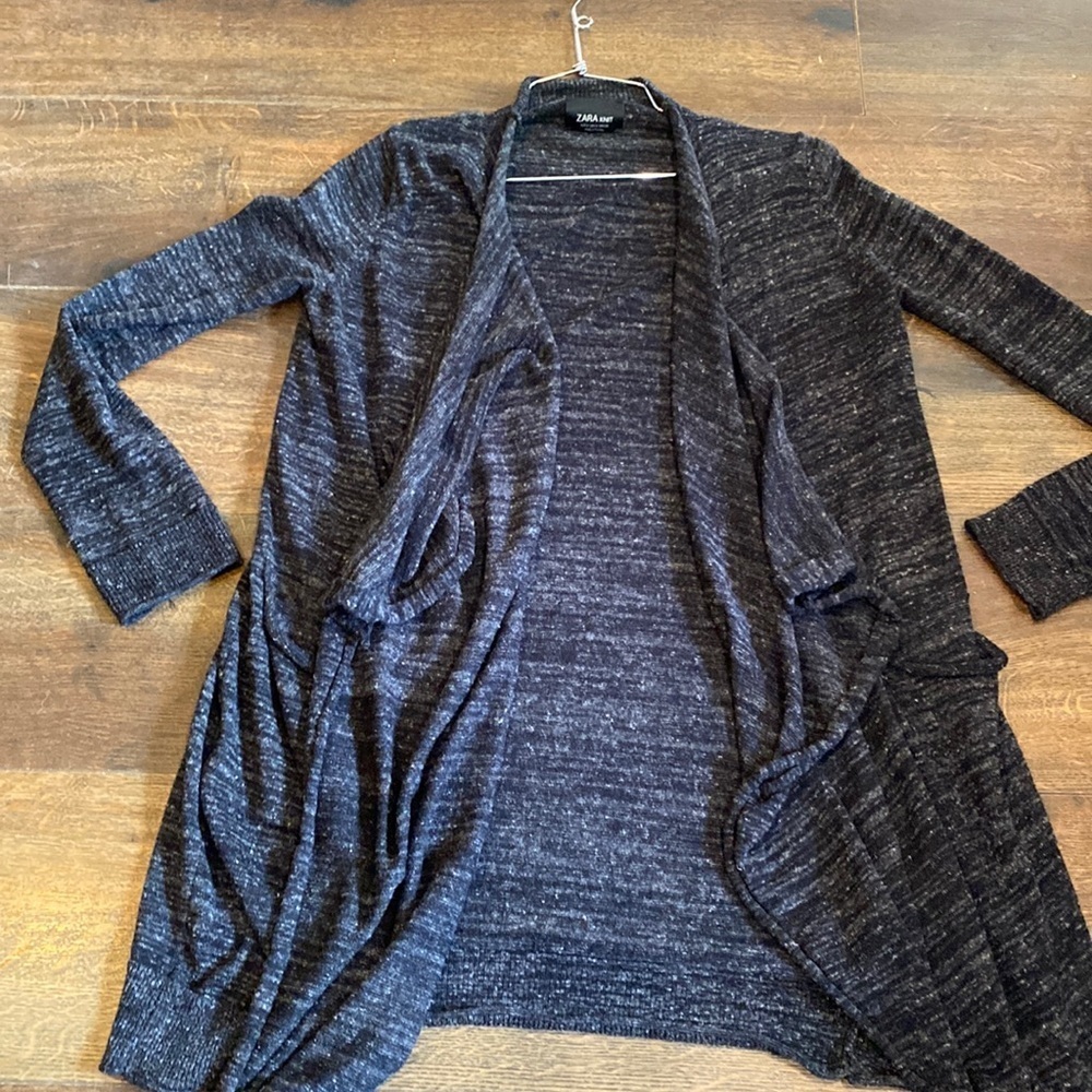 Zara knit open cardigan with pockets size small